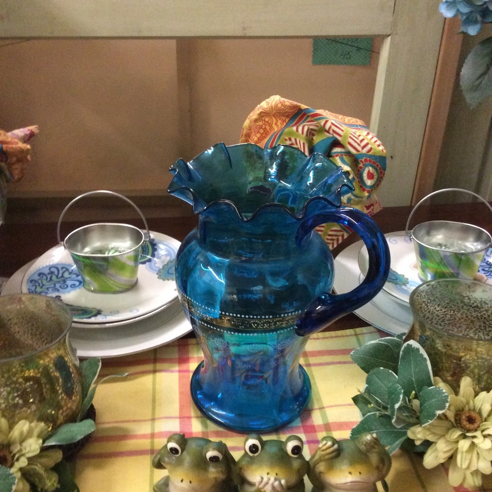 Hand painted pitcher - Picture 2 of 2